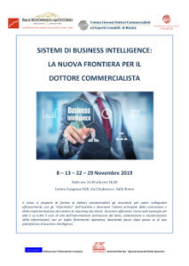 Corso - Sistemi di business intelligence: la nuova frontiera per il dottore commercialista / novembre 2019
